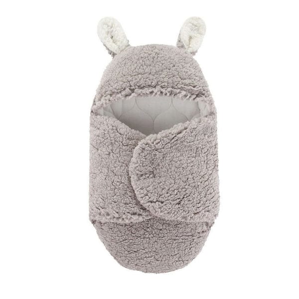 Cozy Bunny Bliss Without leg: Warm Plush Hooded Swaddle Wrap Blanket for Newborns-0-6M (Copy)