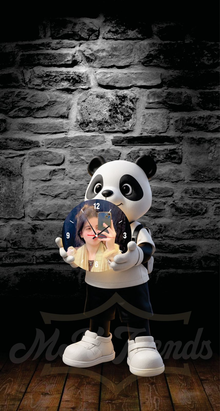 CUSTUMIZE TEADY BEAR WALL WATCH